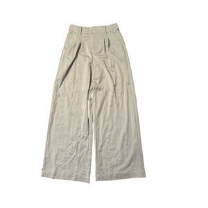 A New Day Woman’s Light Gray Pleated Wide Leg Trousers Dress Pants